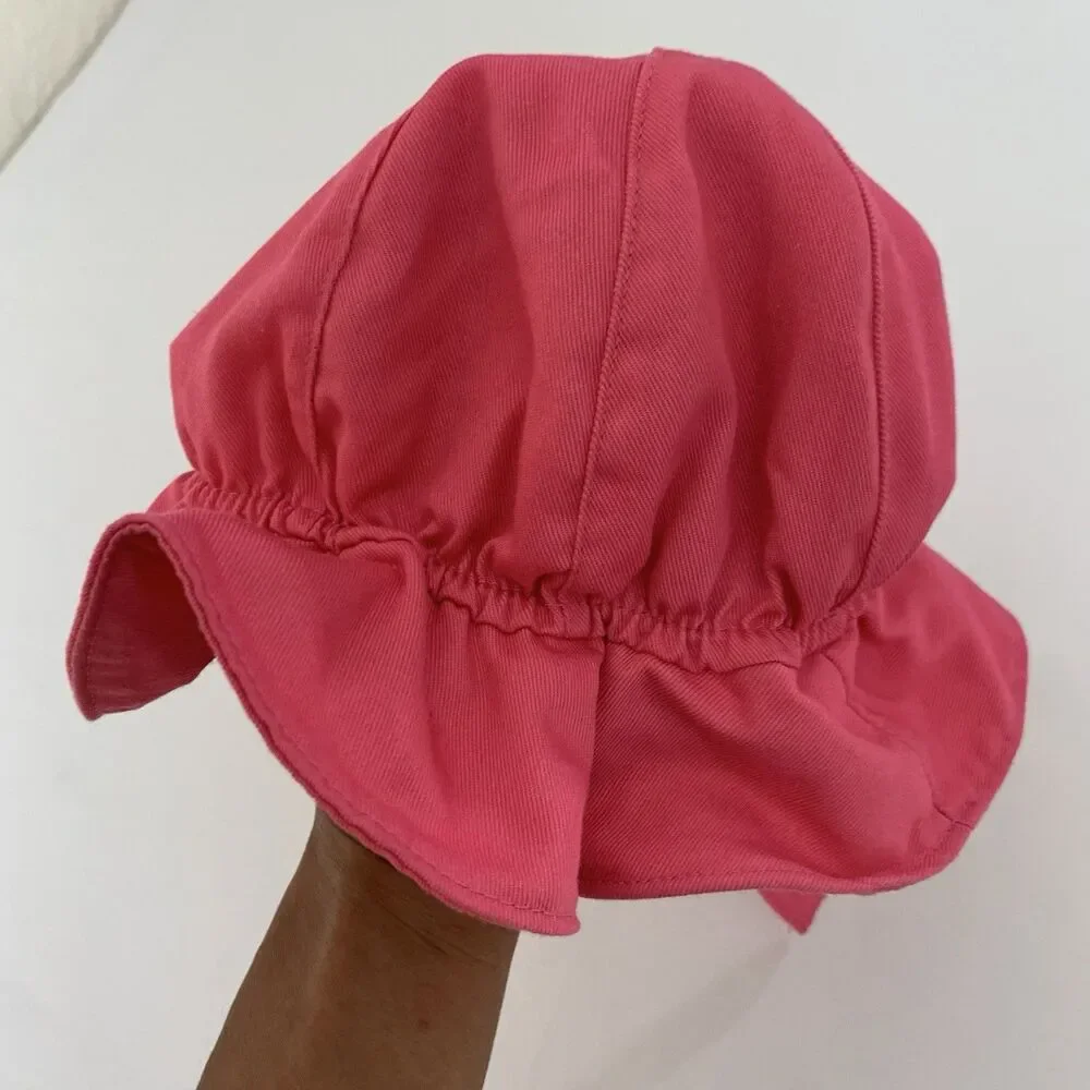 Childrens Place Sun Hat‎ Baby Girl 6-12 Month Pink Hearts Beach Vacation Travel
